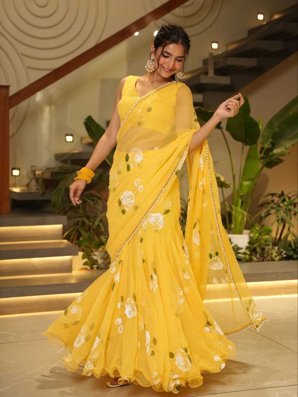 Premium Georgette Lehenga Saree